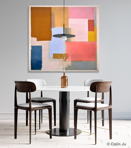 Original Abstract Art, Canvas Paintings for Sale, Large Modern Wall Art for Bedroom, Geometric Modern Acrylic Art, Contemporary Canvas Art-Art Painting Canvas
