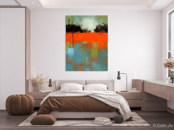 Landscape Canvas Art, Simple Modern Wall Art, Contemporary Acrylic Paintings, Original Abstract Paintings, Large Canvas Painting for Bedroom-Art Painting Canvas