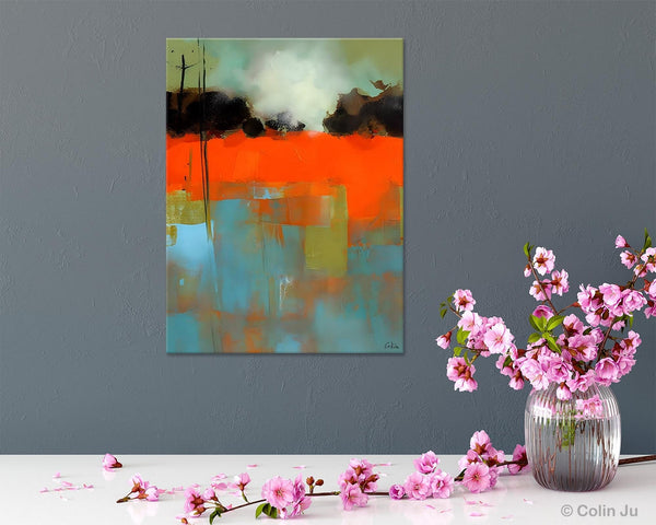 Landscape Canvas Art, Simple Modern Wall Art, Contemporary Acrylic Paintings, Original Abstract Paintings, Large Canvas Painting for Bedroom-Art Painting Canvas
