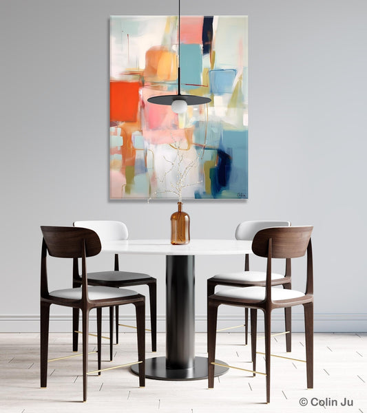 Hand Painted Canvas Art, Original Artowrk, Abstract Wall Paintings, Extra Large Paintings for Dining Room, Contemporary Wall Art Paintings-Art Painting Canvas