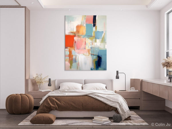 Hand Painted Canvas Art, Original Artowrk, Abstract Wall Paintings, Extra Large Paintings for Dining Room, Contemporary Wall Art Paintings-Art Painting Canvas