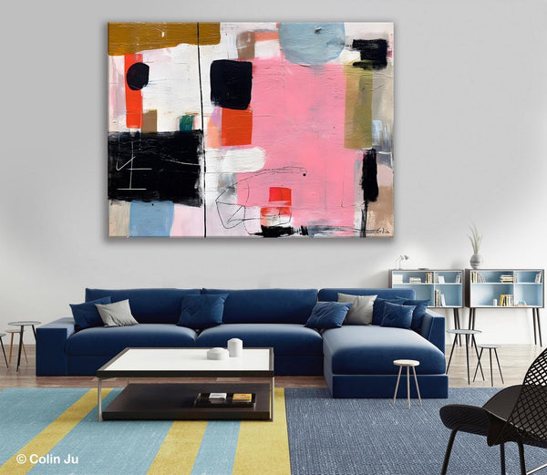 Modern Wall Art Ideas for Bedroom, Large Canvas Paintings, Original Abstract Art, Hand Painted Canvas Art, Contemporary Acrylic Paintings-Art Painting Canvas