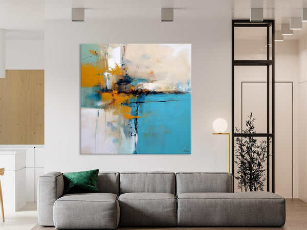 Large Abstract Art for Bedroom, Modern Canvas Paintings, Original Abstract Wall Art, Geometric Modern Acrylic Art, Contemporary Canvas Art-Art Painting Canvas