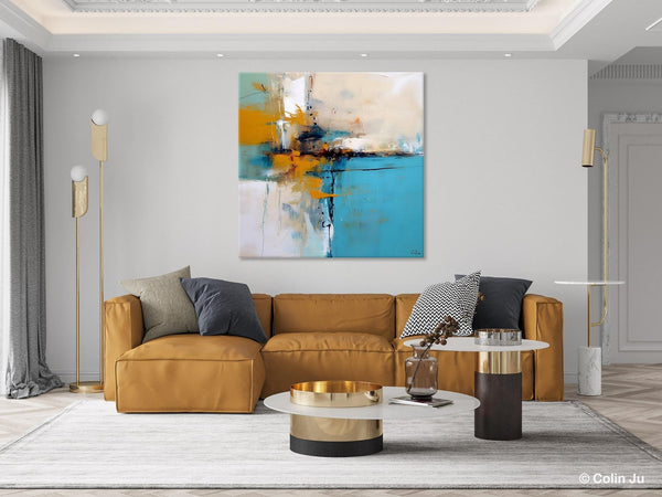 Large Abstract Art for Bedroom, Modern Canvas Paintings, Original Abstract Wall Art, Geometric Modern Acrylic Art, Contemporary Canvas Art-Art Painting Canvas
