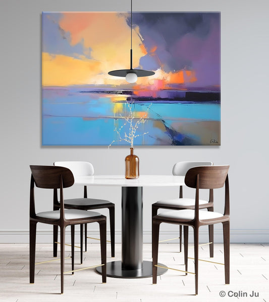 Extra Large Modern Wall Art Paintings, Acrylic Painting on Canvas, Landscape Paintings for Living Room, Original Landscape Abstract Painting-Art Painting Canvas