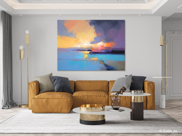 Extra Large Modern Wall Art Paintings, Acrylic Painting on Canvas, Landscape Paintings for Living Room, Original Landscape Abstract Painting-Art Painting Canvas