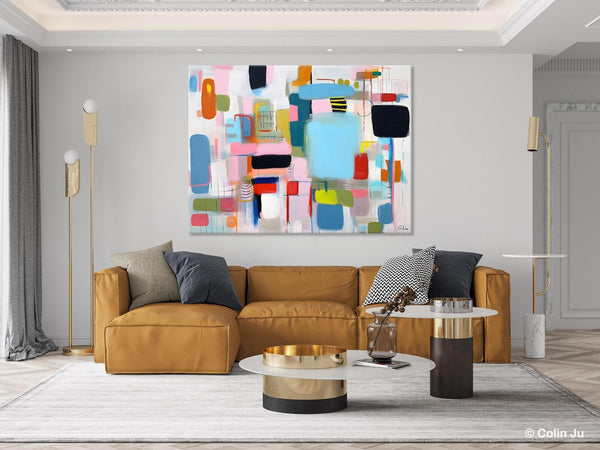 Original Abstract Art, Hand Painted Canvas Art, Modern Wall Art Ideas for Dining Room, Large Canvas Paintings, Contemporary Acrylic Painting-Art Painting Canvas