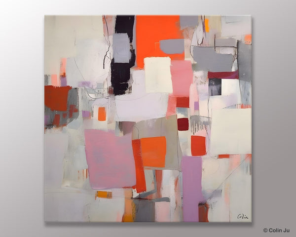 Modern Acrylic Artwork, Original Modern Paintings, Contemporary Canvas Art, Heavy Texture Canvas Art, Large Abstract Painting for Bedroom-Art Painting Canvas