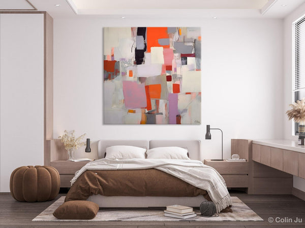 Modern Acrylic Artwork, Original Modern Paintings, Contemporary Canvas Art, Heavy Texture Canvas Art, Large Abstract Painting for Bedroom-Art Painting Canvas