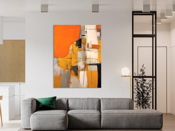 Large Paintings for Bedroom, Yellow Abstract Art Paintings, Large Contemporary Wall Art, Hand Painted Canvas Art, Original Modern Painting-Art Painting Canvas