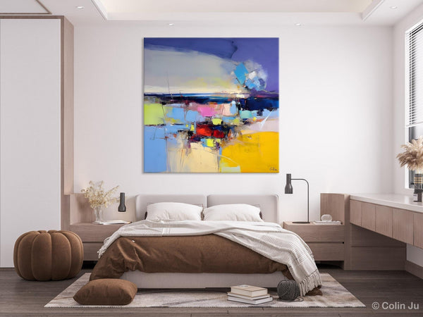 Landscape Abstract Paintings, Original Canvas Wall Art Paintings, Modern Canvas Painting for Dining Room, Acrylic Painting on Canvas-Art Painting Canvas
