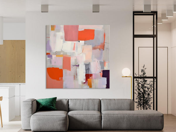 Modern Acrylic Artwork, Original Abstract Wall Art, Contemporary Canvas Art, Hand Painted Canvas Art, Large Abstract Painting for Bedroom-Art Painting Canvas