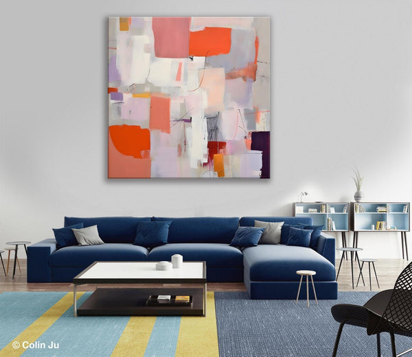 Modern Acrylic Artwork, Original Abstract Wall Art, Contemporary Canvas Art, Hand Painted Canvas Art, Large Abstract Painting for Bedroom-Art Painting Canvas
