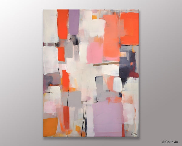 Large Painting for Dining Room, Original Canvas Artwork, Contemporary Acrylic Painting on Canvas, Simple Abstract Art, Wall Art Paintings-Art Painting Canvas