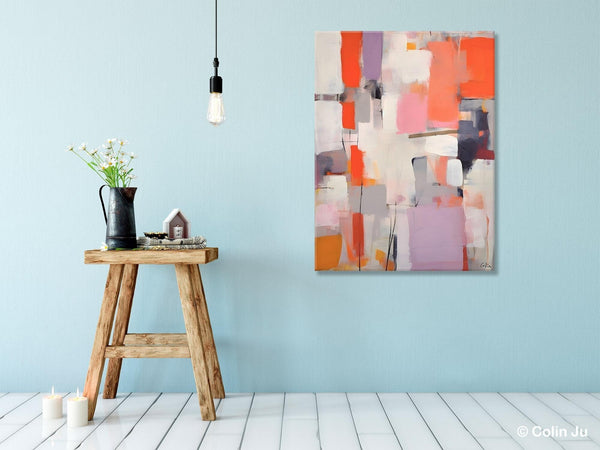 Large Painting for Dining Room, Original Canvas Artwork, Contemporary Acrylic Painting on Canvas, Simple Abstract Art, Wall Art Paintings-Art Painting Canvas
