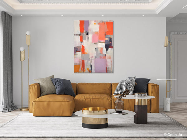 Large Painting for Dining Room, Original Canvas Artwork, Contemporary Acrylic Painting on Canvas, Simple Abstract Art, Wall Art Paintings-Art Painting Canvas