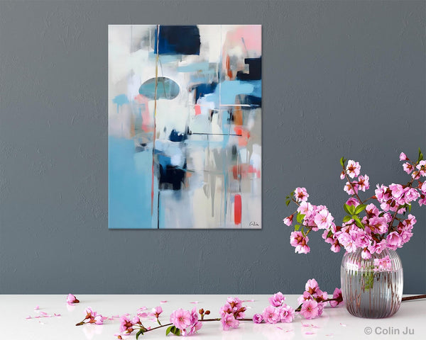 Large Wall Paintings for Bedroom, Contemporary Abstract Paintings on Canvas, Oversized Abstract Wall Art Paintings, Original Abstract Art-Art Painting Canvas