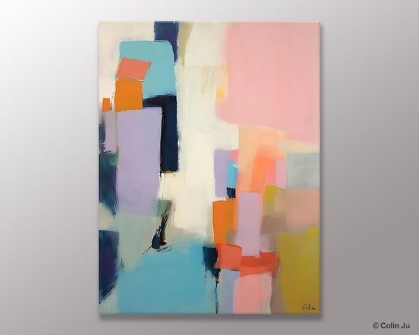 Original Abstract Art, Contemporary Acrylic Art on Canvas, Large Wall Art Painting for Bedroom, Oversized Modern Abstract Wall Paintings-Art Painting Canvas