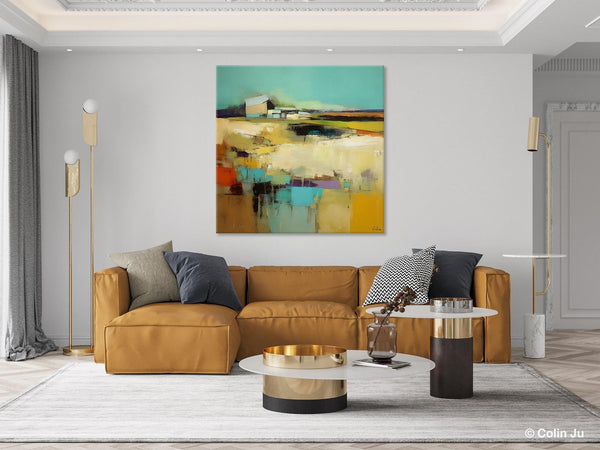 Large Landscape Canvas Paintings, Hand Painted Canvas Art, Landscape Acrylic Art, Original Abstract Art, Landscape Paintings for Living Room-Art Painting Canvas