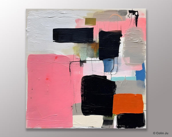 Modern Original Abstract Art, Large Wall Art for Bedroom, Geometric Modern Acrylic Art, Canvas Paintings for Sale, Contemporary Canvas Art-Art Painting Canvas