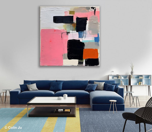Modern Original Abstract Art, Large Wall Art for Bedroom, Geometric Modern Acrylic Art, Canvas Paintings for Sale, Contemporary Canvas Art-Art Painting Canvas