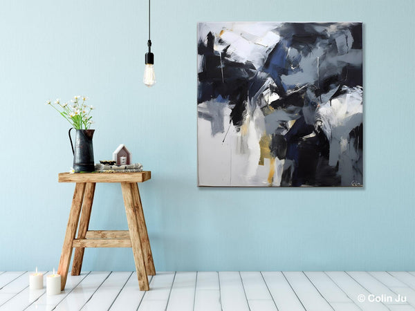 Simple Modern Acrylic Art, Modern Original Abstract Art, Large Abstract Art for Bedroom, Canvas Paintings for Sale, Contemporary Canvas Art-Art Painting Canvas