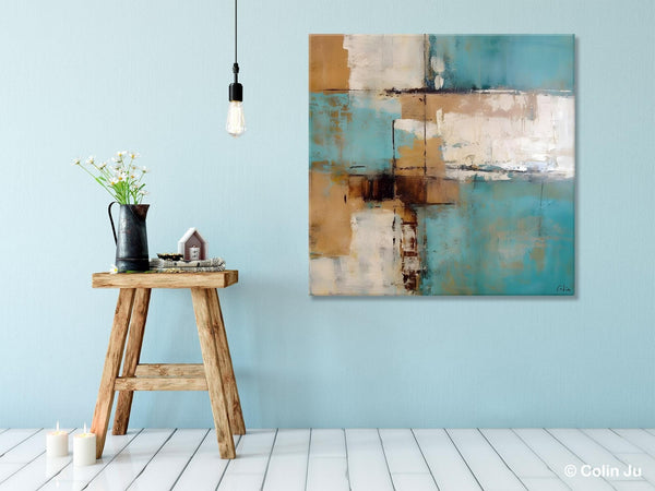 Large Wall Art for Bedroom, Geometric Modern Acrylic Art, Modern Original Abstract Art, Canvas Paintings for Sale, Contemporary Canvas Art-Art Painting Canvas