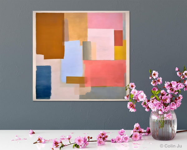 Original Abstract Art, Canvas Paintings for Sale, Large Modern Wall Art for Bedroom, Geometric Modern Acrylic Art, Contemporary Canvas Art-Art Painting Canvas