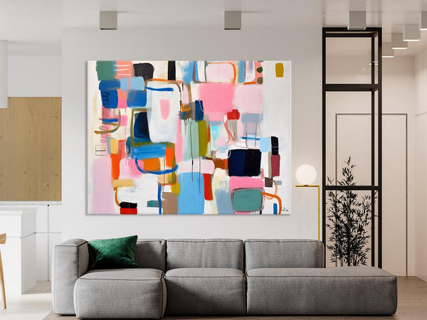 Large Wall Art Ideas for Living Room, Hand Painted Canvas Art, Oversized Canvas Paintings, Original Abstract Art, Contemporary Acrylic Art-Art Painting Canvas