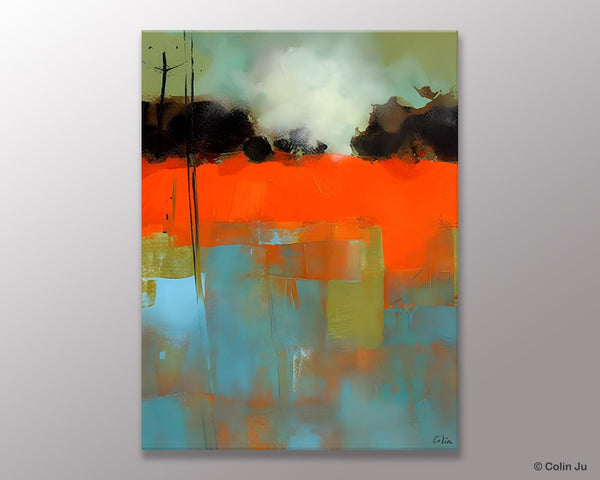 Landscape Canvas Art, Simple Modern Wall Art, Contemporary Acrylic Paintings, Original Abstract Paintings, Large Canvas Painting for Bedroom-Art Painting Canvas