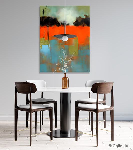 Landscape Canvas Art, Simple Modern Wall Art, Contemporary Acrylic Paintings, Original Abstract Paintings, Large Canvas Painting for Bedroom-Art Painting Canvas