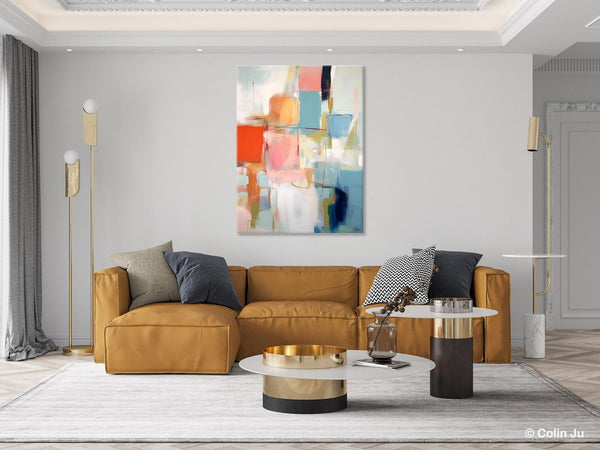Hand Painted Canvas Art, Original Artowrk, Abstract Wall Paintings, Extra Large Paintings for Dining Room, Contemporary Wall Art Paintings-Art Painting Canvas