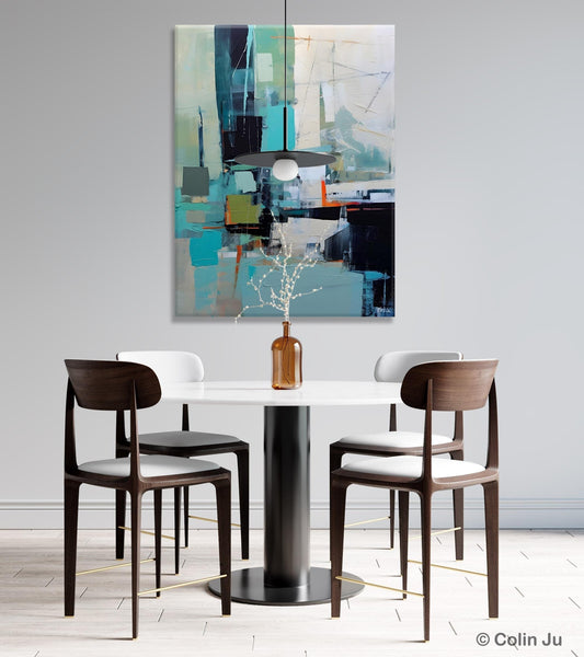 Original Abstract Art, Large Wall Art Painting for Dining Room, Large Modern Canvas Wall Paintings, Hand Painted Acrylic Painting on Canvas-Art Painting Canvas