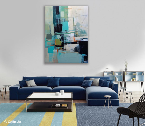 Original Abstract Art, Large Wall Art Painting for Dining Room, Large Modern Canvas Wall Paintings, Hand Painted Acrylic Painting on Canvas-Art Painting Canvas