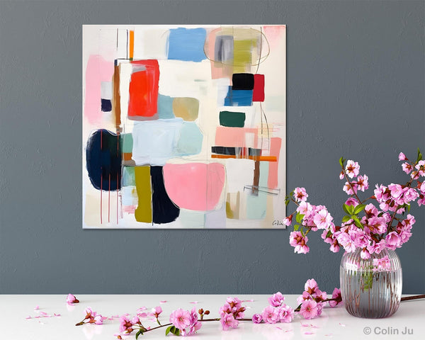 Modern Canvas Paintings, Large Abstract Painting for Bedroom, Original Abstract Wall Art, Modern Acrylic Artwork, Contemporary Canvas Art-Art Painting Canvas