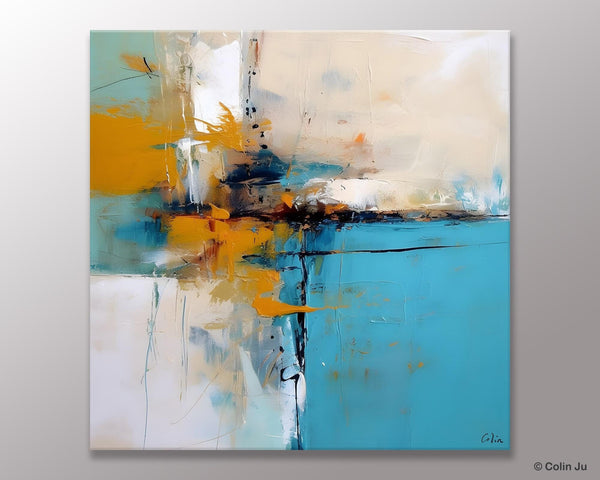 Large Abstract Art for Bedroom, Modern Canvas Paintings, Original Abstract Wall Art, Geometric Modern Acrylic Art, Contemporary Canvas Art-Art Painting Canvas