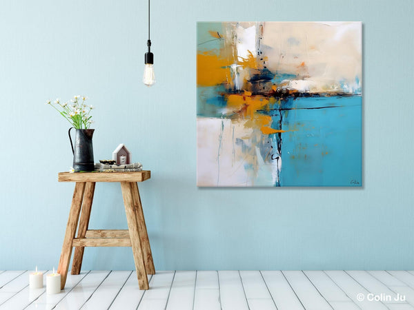 Large Abstract Art for Bedroom, Modern Canvas Paintings, Original Abstract Wall Art, Geometric Modern Acrylic Art, Contemporary Canvas Art-Art Painting Canvas