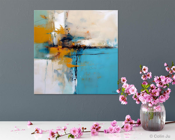 Large Abstract Art for Bedroom, Modern Canvas Paintings, Original Abstract Wall Art, Geometric Modern Acrylic Art, Contemporary Canvas Art-Art Painting Canvas