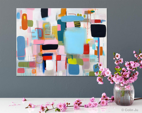 Original Abstract Art, Hand Painted Canvas Art, Modern Wall Art Ideas for Dining Room, Large Canvas Paintings, Contemporary Acrylic Painting-Art Painting Canvas