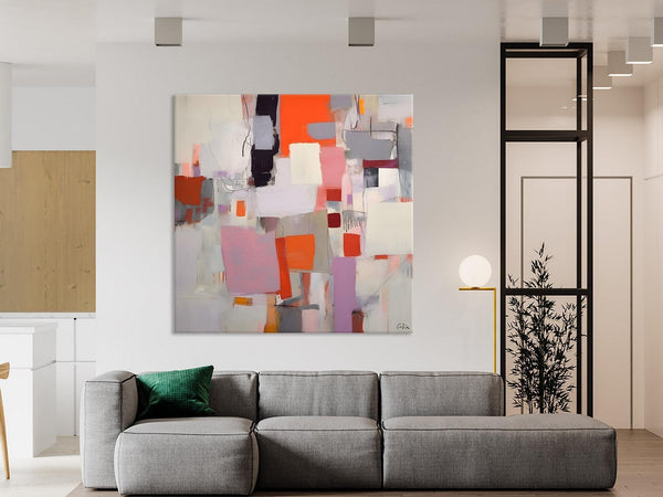 Modern Acrylic Artwork, Original Modern Paintings, Contemporary Canvas Art, Heavy Texture Canvas Art, Large Abstract Painting for Bedroom-Art Painting Canvas