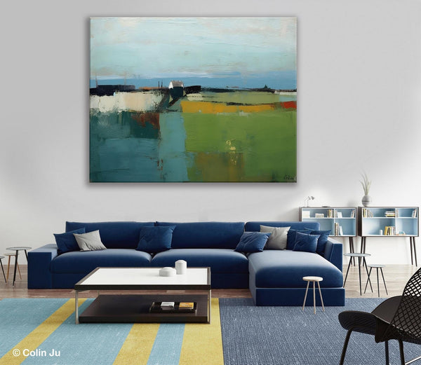 Abstract Landscape Painting for Living Room, Heavy Texture Painting, Hand Painted Canvas Art, Original Abstract Art, Acrylic Art on Canvas-Art Painting Canvas