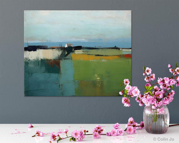 Abstract Landscape Painting for Living Room, Heavy Texture Painting, Hand Painted Canvas Art, Original Abstract Art, Acrylic Art on Canvas-Art Painting Canvas