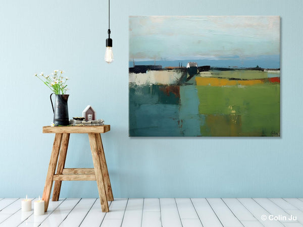 Abstract Landscape Painting for Living Room, Heavy Texture Painting, Hand Painted Canvas Art, Original Abstract Art, Acrylic Art on Canvas-Art Painting Canvas