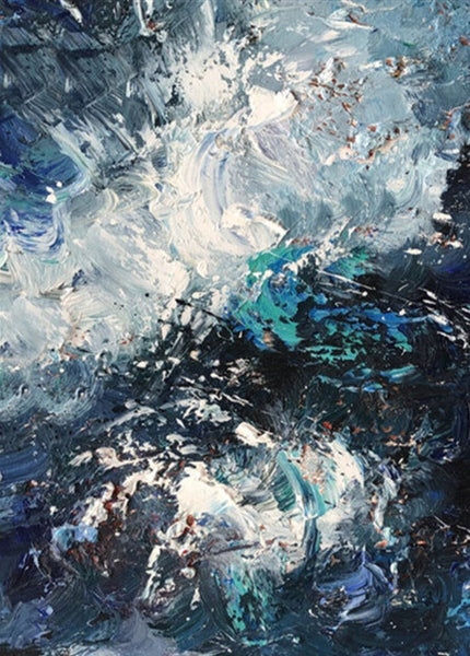Large Heavy Texture Acrylic Paintings, Simple Modern Art Ideas for Bedroom, Modern Paintings for Living Room, Blue Modern Wall Art Ideas-Art Painting Canvas