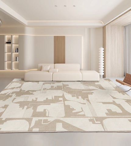 Soft Modern Rug for Living Room, Large Modern Rugs for Living Room, Bedroom Floor Rugs, Geometric Contemporary Rugs for Dining Room