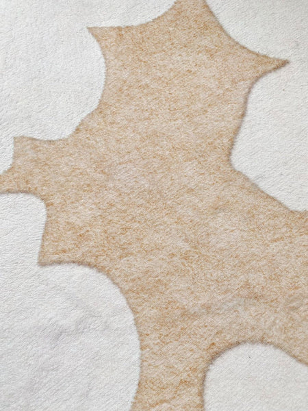 Modern Round Rugs under Coffee Table, Circular Rugs for Dining Table, Abstract Contemporary Rugs for Bedroom, Modern Cream Color Rugs for Living Room-Art Painting Canvas