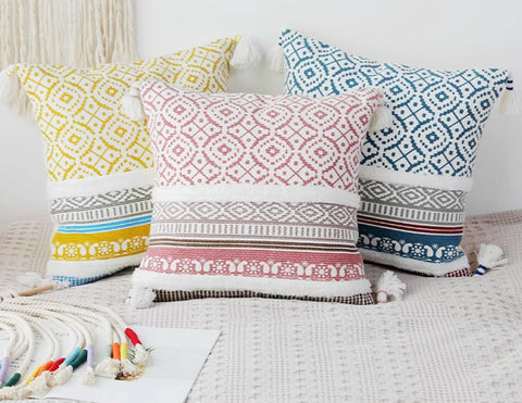 Geometric Modern Sofa Pillows for Bedroom, Square Pillows for Couch, Modern Decorative Pillow for Interior Design, Contemporary Decorative Pillow Covers-Art Painting Canvas