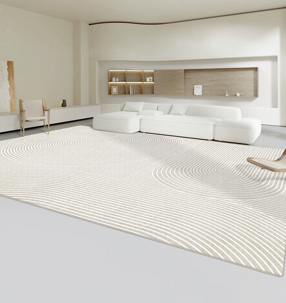 Simple Modern Floor Rugs, Dining Room Floor Rug, Large Floor Rugs for Living Room, Bedroom Large Geometric Grey Rugs, Contemporary Area Rugs for Office-Art Painting Canvas