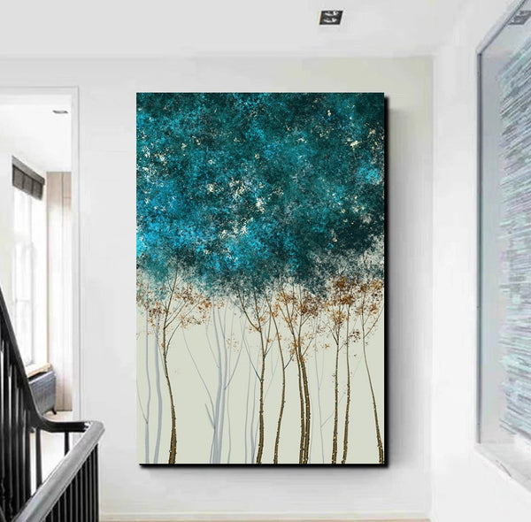 Dining Room Wall Art Ideas, Buy Canvas Art Online, Tree Paintings, Simple Modern Art, Simple Abstract Art, Large Acrylic Painting on Canvas-Art Painting Canvas