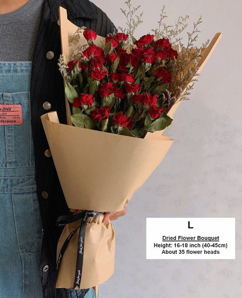 Dried Rose Flower Bouquet, A Bouquet of Dried Rose Flowers, Natural Dried Rose Flower Bunches, A Bunch Dried Rose Flowers, Red Yellow Purple Dried Rose Floral-Art Painting Canvas